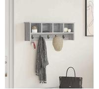 Vestiaire - meuble d entree Vidaxl Porte-manteau mural avec étagère Sonoma gris 75 x 16 x 26 cm