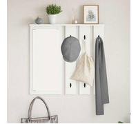vidaXL Porte-manteau mural Blanc 84×10×80 cm Bois d'ingénierie, Moderne, gain de place pour entrée