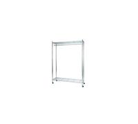 vestiaire mobile 90cm - métal chrome - 36,5x93x7,5cm