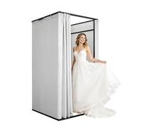 Vestiaire portable - Vestiaire autonome - 100 x 100 x 200 cm - Porte-manteau robuste avec crochet et 100 % brise-vue - Pour jardin, mariages et événements - Montage facile - Pour 3 à 4 personnes