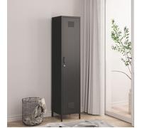 Vestiaire Seinäjoki acier 180 x 38 x 38 cm noir mat