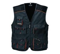 Veston taille 60 gris foncé/noir/orange 65 % PES / 35 % CO TERRATREND Quantité:1