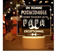 Vetbuosa Cadeau Fete des Peres Cadeau Papa Cadeau Anniversaire Papa Fête des Pères Idée Cadeaux Veilleuse en Acrylique