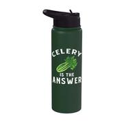 Vêtements de céleri - Design mignon et drôle d'amant de céleri Stainless Steel Insulated Water Bottle