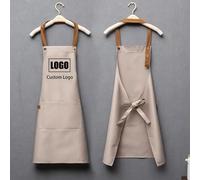 Vêtements de cuisine imperméables avec Logo imprimé brodé personnalisé, vêtements de cuisson pour Chef de maison avec poches, sac de taille pour bavoir pour adulte, tabliers Khaki