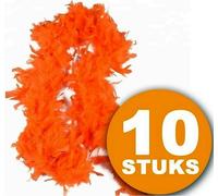 Vêtements de fête orange | 10 pièces boa orange 180 cm | Vêtements de fête Coupe du monde 2022 | Paquet de décoration orange Equipe nationale néerlandaise Paquet orange
