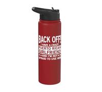 Vêtements de petite amie portoricaine - Design mignon et drôle de Ricans Stainless Steel Insulated Water Bottle