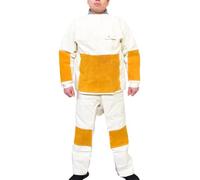 Vêtements De Soudage,Veste De Soudage À Manches Longues,Tablier De Soudeur | Conception bretelles croisées dans le dos, sangle au niveau du cou, hommes et femmes