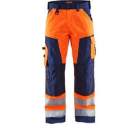 Vêtements de travail Warn - Pantalon 15661811 orange/bleu marine Uni, taille 46