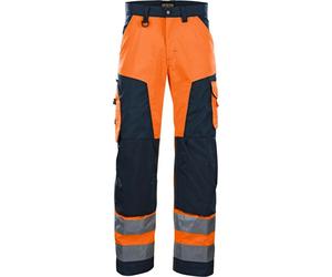 Vêtements de travail Warn - Pantalon 15661811 orange/bleu marine Uni, taille 60