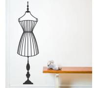 Vêtements Stand Home Decor Mode Mannequin Sticker Cintre Motif Stickers Muraux Art Mural Intérieur Filles Decoration57x16cm