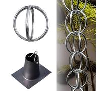 Vethenx Chaine de Pluie Japonaise,chaîne de gouttière,Carillon éolien rétro,Ornement de Jardin,Facile à Installer Décoration Pratique pour Jardin Et Extérieur,Robuste et Longue pour Utiliser.