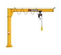 VETTER Krantechnik Vetter Grue pivotante sur colonne PRIMUS système d’ancrage composite palan électrique 125 kg, 4,0 m Quantité:1