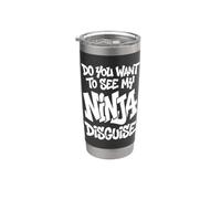 Veux-tu voir mon déguisement de ninja, art martial amusant Gobelet isotherme en acier inoxydable double paroi