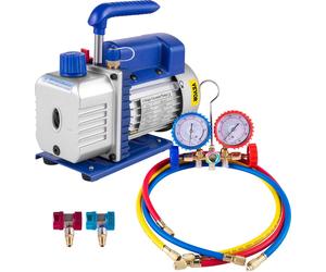 VEVOR 1,8CFM 50L/M Pompe à vide climatisation 2 voies Outil d'aide au montage