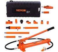 VEVOR Vérin Hydraulique 10T Presse Carrosserie 13,5cm Coffret Avec 4 Tiges 10 à 50cm
