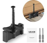 VEVOR 1000x fixations cachées, entretoises pour lames de terrasse, clips en T composites universels & fixations en plastique avec vis, convient pour des distances entre les panneaux de 6,5 mm & une ha