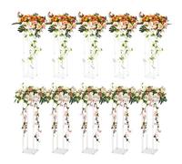 VEVOR 10PCS Support de Fleurs de Mariage 60 cm Porte-fleurs Centre de Table Mariage Stratifié Acrylique Vase Géométrique Présentoir Floral pour Réception d'Événements, Décoration de Fête à la Maison