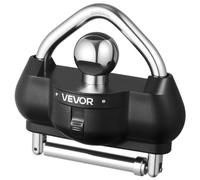 VEVOR 11604 - Noir/Chrome - 3 clés - 20 niveaux de réglage - Alliage de zinc chromé - Déverrouillage ompatible 46/50,8/58,7 mm