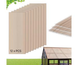 VEVOR : 12 panneaux alvéolaires à double paroi de 6 mm, 152 x 61 cm, découpables, panneaux en polycarbonate résistants aux UV, panneaux pour serres résistants aux intempéries, panneaux de remplacement