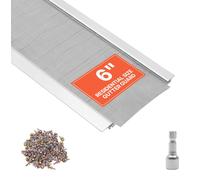 VEVOR Grille de Gouttière 152,4 mm, Protège-gouttière Alliage d'Aluminium avec Micro-maille en Inox, 14,63 m au Total, Protection contre Feuilles, Aiguilles de Pin et Débris, Vis Incluses, Lot de 12