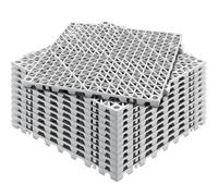 VEVOR Dalles clipsables 30x30x1,5 cm ajourées antidérapantes PVC - Lot de 12 Gris