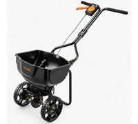 VEVOR 2115 - Noir/Blanc - 6,8 kg - Épandeur à pousser, largeur d’épandage 0-3 m, 30 réglages, roues 25,4 cm