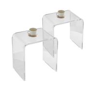VEVOR Table d'appoint JYFE-002SM Forme C acrylique transparent 2 pièces 41,5×30,5×46 cm 25 kg