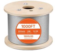 VEVOR 3.2mm Câble métallique en acier inoxydable 316 Câble métallique en acier inoxydable PVC Câble métallique en acier 300m