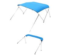 VEVOR Biminitop pour bateau 3 arceaux – cadre aluminium, étanche, sac de rangement, 216–229 cm Bleu