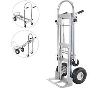 VEVOR 3 EN 1 Chariot pliable en aluminium 250/350 kg Chariot pliable manuel avec 2 ou 4 roues Chariot pliable manuel aluminium Glissière d'escalier