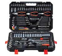 VEVOR 314 pièces. Jeu de clés à douille Boîte à cliquet avec 1/4 3/8 1/2 pouce, boîte à cliquet avec cliquet réversible Jeu de clés à douille, jeu d'outils universel pour les réparations quotidiennes