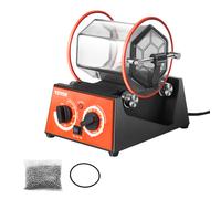 VEVOR Polisseur de Bijoux 3 kg 45 W Machine de Polissage de Bijoux 5 Vitesses 0-60 mins Réglable Polisseuse à Tambour Rotative Action Bidirectionnel pour Polir Pierre Roche Fer Bijoutier Bijouterie