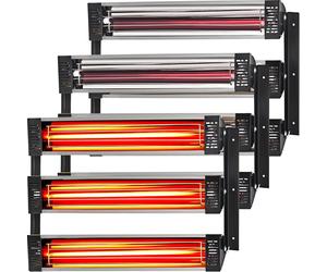 VEVOR 3x séchoir à peinture radiateur infrarouge radiateur de chauffage lampe infrarouge 3kW
