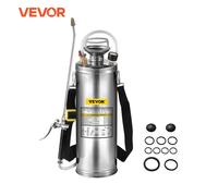 VEVOR 4-12L Pulvérisateur Manuel INOX Jardin Brumisateur Plante Jardinage Domestique Nettoyage Sol pour Industrie Agriculture 4L 1Gal