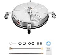 VEVOR 465 mm Nettoyeur haute pression de surface, Nettoyeur de surface en acier inoxydable, Max. Pression 4000 PSI, raccord rapide 1/4 pouce, pour béton, terrasse, pont