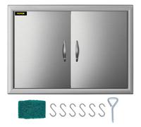 VEVOR 48x71cm BBQ porte 304 inox double portes pour salle de bain BBQ porte islandaise