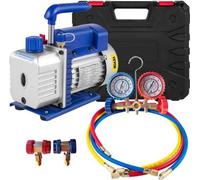 VEVOR 4CFM 1/3HP Pompe à vide d'air HVAC Froid AC Manifold Gauge Set R134a Kit