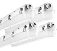 VEVOR 4FT Lumière LED étanche à la vapeur, 60 W/50 W/40 W au choix, 5000 K Lumière étanche à la vapeur avec 5400/6400/7400 lm réglable, IP65 étanche , pack de 4