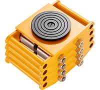 VEVOR 4x roulettes blindées 12T châssis de transport 280x210x105mm roulettes de transport avec 4 roues directionnelles en acier au carbone roulettes industrielles roulettes Ф 135x9mm plaque tournante