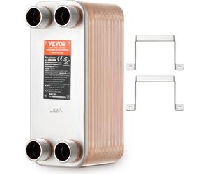 VEVOR 50 échangeur de chaleur à plaques 4x1-1/4pouce raccords MNPT 316L acier inoxydable