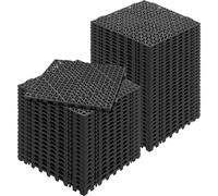 VEVOR Dalles clipsables Lot de 50 – 30x30x1,5 cm Noir PVC ajourée antidérapante