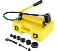VEVOR 6 matrices, 10 tonnes, poinçon d'éjection hydraulique, 1,27 cm à 5,1 cm, outillage à main, ensemble de poinçons de découpe, ensemble de scies cloches, outil de découpe, scie, fils électriques, f