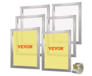 VEVOR 6 pcs. Cadre de sérigraphie en alliage d'aluminium Presse de sérigraphie 50,8 x 61 cm, Accessoires pour machine de sérigraphie 305 Mesh, Résistance à l'acide & Non déformable pour taies d'oreill