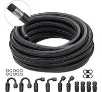 VEVOR 8AN 609,6cm Kit de conduite de carburant en nylon tressé 12 embout de tuyau