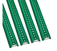 VEVOR 8FT Poteau de signalisation de canal en U, pack de 4 poteaux de clôture solides verts en acier, panneau de signalisation de canal en U en acier pour jardin, cour, ferme ou carrefour routier