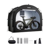 VEVOR Abri à Vélo pour 3-4 Vélos Tente de Rangement Spacieuse Étanche, Fenêtre Ventilée, Poteaux Fibre de Verre, Double Fermeture Éclair, Tissu Oxford, Porte Simple, Facile à Installer, pour Extérieur