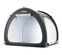 VEVOR Abri à Vélo pour 4-5 Vélos Tente de Rangement Spacieuse Étanche Forme d'Éventail, Fenêtre Ventilée, Poteaux en Fibre de Verre, Double Porte, Double Fermeture Éclair, Tissu Oxford, pour Extérieur