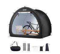 VEVOR Abri à Vélo pour 4-5 Vélos Tente de Rangement Spacieuse Étanche en Forme d'Éventail, avec Fenêtre Ventilée, Poteaux en Fibre de Verre, Double Fermeture Éclair, Tissu Oxford, pour Extérieur