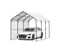 VEVOR Abri de voiture en métal robuste, 3 x 4,5 m, abri de garage extérieur avec cadre et toit en acier galvanisé, auvent pour voiture multi-usage avec parois latérales amovibles, pour pick-up, bateau